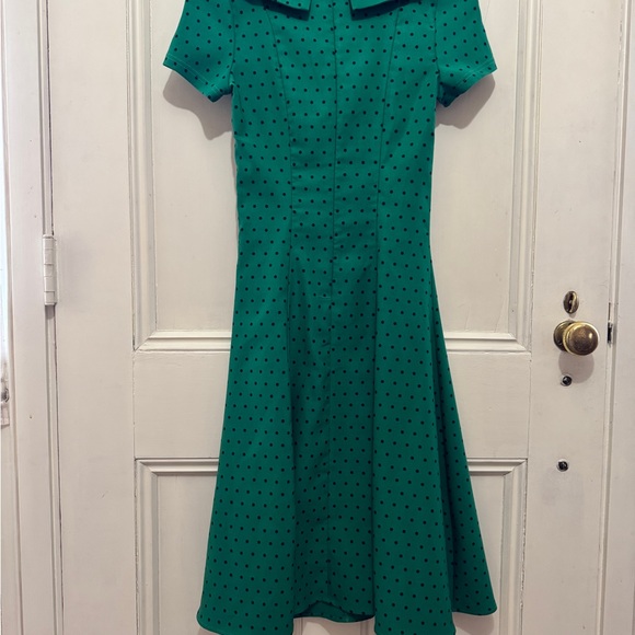 Tatyana Green Esmeralda Polka Dot Midi Dress - Picture 2 of 12